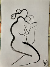 Load image into Gallery viewer, Contemplating - Line Nude 24